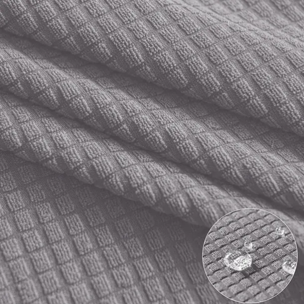 2 Pcs Dining Chair Cover Burgundy Water Repellent Stretch Chair Seat Slipcover Spandex with Elastic Bottom Protector for Dining Room Wedding Ceremony Durable Washable