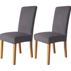 2 Pcs Dining Chair Cover Burgundy Velvet Stretch Chair Seat Slipcover Spandex Washable Cover with Elastic Bottom Protector,Farmhouse Floral Pattern for Dining Room Wedding Ceremony