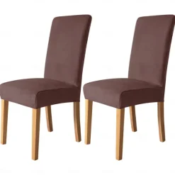 2 Pcs Dining Chair Cover Burgundy Velvet Stretch Chair Seat Slipcover Spandex Washable Cover with Elastic Bottom Protector,Farmhouse Floral Pattern for Dining Room Wedding Ceremony