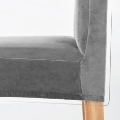 2 Pcs Dining Chair Cover Burgundy Velvet Stretch Chair Seat Slipcover Spandex with Elastic Bottom Protector for Dining Room Wedding Ceremony Durable Washable