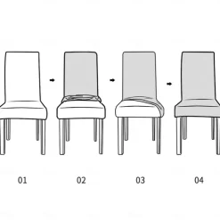 2 Pcs Dining Chair Cover Burgundy Velvet Stretch Chair Seat Slipcover Spandex with Elastic Bottom Protector for Dining Room Wedding Ceremony Durable Washable