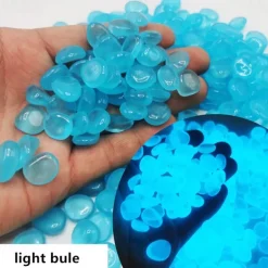 500 Pcs Glow in the Dark Garden Pebbles For Sidewalk Garden Terrace Lawn Garden Patio Fish Tank Aquarium Decoration Glow Stone