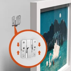 20 Pcs Heavy-Duty Metal Picture Hangers Contemporary Style Locking Wall Mount Brackets for Frames Furniture & Bed Corners Easy Install Hooks