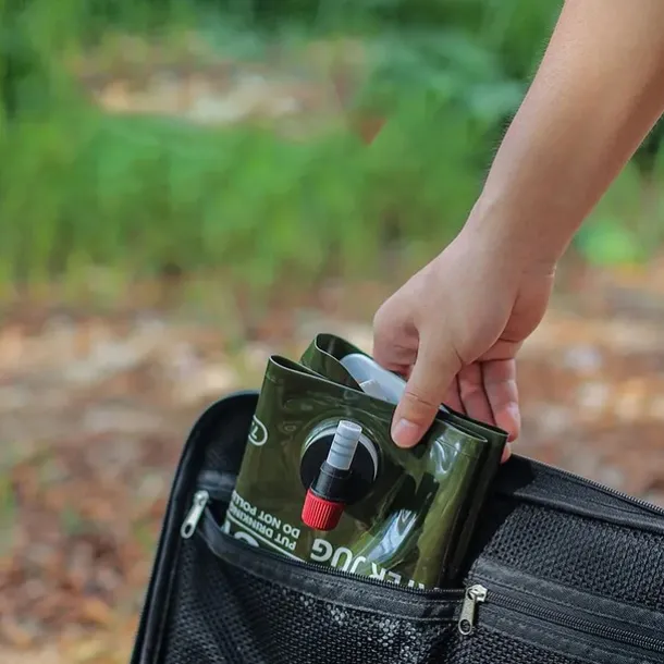 1 pcs 7.5L Foldable Water Storage Bag Large Capacity Plastic Bucket with Valve Camping Supplies Portable Handheld Water Bag