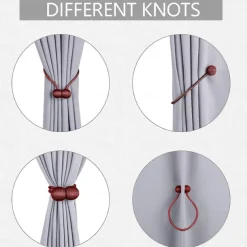 2 Pcs Magnetic Curtain Tie Backs Window Gold Curtain Tiebacks Buckles Holdbacks Clip for Home Bedroom Office Decorative Curtain