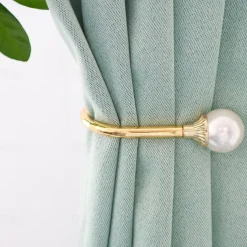 2 Pcs Metal Curtain Holdback Curtain Tie Backs Drapery Tiebacks Accessories Window Treatments Buckles Wall Hooks for Home Hotel Window Decor