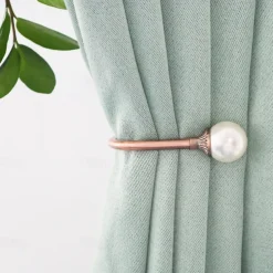 2 Pcs Metal Curtain Holdback Curtain Tie Backs Drapery Tiebacks Accessories Window Treatments Buckles Wall Hooks for Home Hotel Window Decor