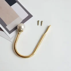 2 Pcs Metal Curtain Holdback Curtain Tie Backs Drapery Tiebacks Accessories Window Treatments Buckles Wall Hooks for Home Hotel Window Decor