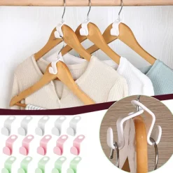 30 PCS Mini Clothes Hanger Connector Hooks Plastic Cascading Organizer Rack Space Saving for Closet