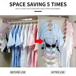 30 PCS Mini Clothes Hanger Connector Hooks Plastic Cascading Organizer Rack Space Saving for Closet