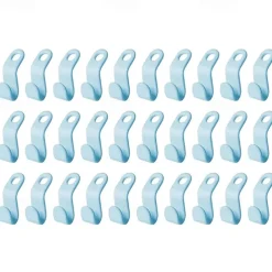 30 PCS Mini Clothes Hanger Connector Hooks Plastic Cascading Organizer Rack Space Saving for Closet