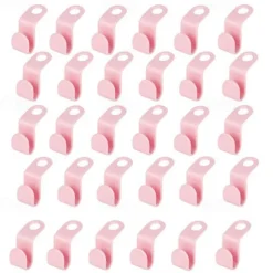 30 PCS Mini Clothes Hanger Connector Hooks Plastic Cascading Organizer Rack Space Saving for Closet