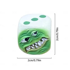 5 pcs Monster Dice, Funy Monster Face Resin Dice Set, Halloween Tabletop Game Dice Set Props, Weird Monster Dice Set for Table Games, Role Playing Games, Offices Home Party Game Props Gift