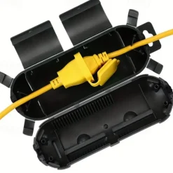 1 Pcs Of Outdoor Extension Cable Cover - Black/green Weather Resistant Plug Connector with External Safety Seal