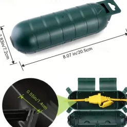 1 Pcs Of Outdoor Extension Cable Cover - Black/green Weather Resistant Plug Connector with External Safety Seal