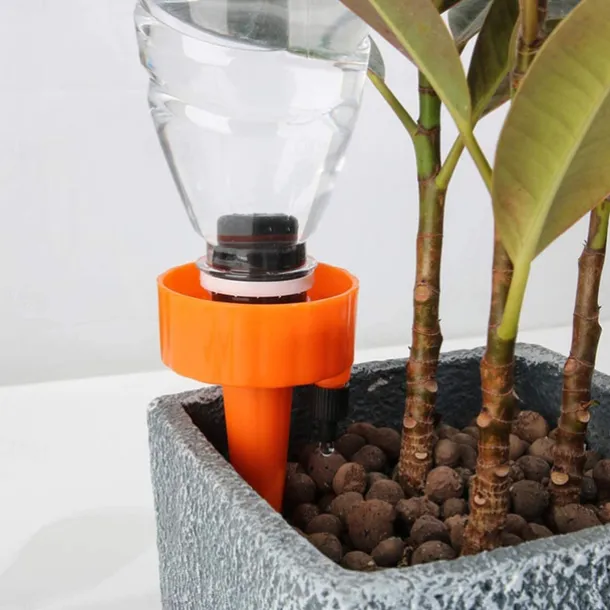 18 PCS Plant Automatic Watering Tip Holiday Automatic Plant Watering Drip Irrigation Slow Release Equipment Potted Plant Watering Tool With Slow Release Switch Control Valve to Care for Your Plants An