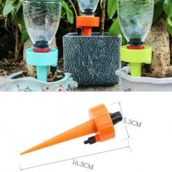 18 PCS Plant Automatic Watering Tip Holiday Automatic Plant Watering Drip Irrigation Slow Release Equipment Potted Plant Watering Tool With Slow Release Switch Control Valve to Care for Your Plants An