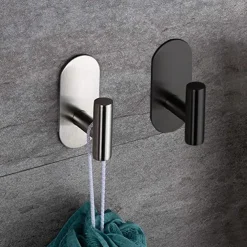 4 pcs Robe Hook New Design / Self-adhesive / Creative Contemporary / Modern Stainless Steel / Low-carbon Steel / Metal 4pcs - Bathroom Wall Mounted