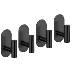 4 pcs Robe Hook New Design / Self-adhesive / Creative Contemporary / Modern Stainless Steel / Low-carbon Steel / Metal 4pcs - Bathroom Wall Mounted