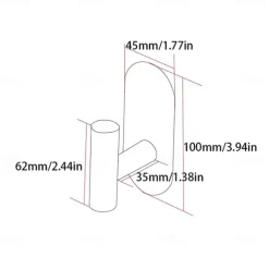 4 pcs Robe Hook New Design / Self-adhesive / Creative Contemporary / Modern Stainless Steel / Low-carbon Steel / Metal 4pcs - Bathroom Wall Mounted