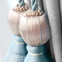 2 Pcs Rope Curtain Tassel Tie Backs Curtain Fringe Tiebacks Holdbacks Window Drapes Curtain Supplies Rope Room Accessories