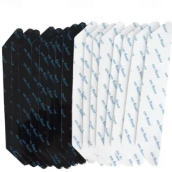 8 PCS Rug Tape, Reusable Washable Carpet Tape, Double Sided Non-Slip Rug Pads for Hardwood Floors, Rug Stoppers for Area Rugs, Black