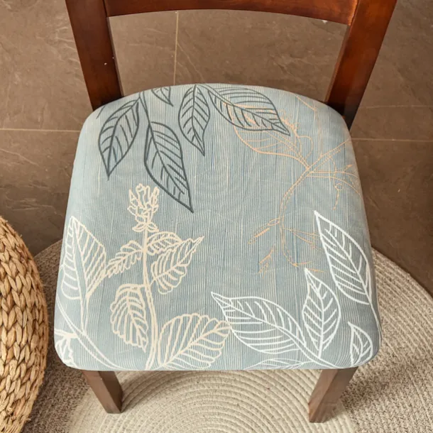 2 Pcs Seat Covers for Dining Room Stretch Seat Slipcover Removable Washable Upholstered Chair Cushion Slipcovers for Kitchen Office