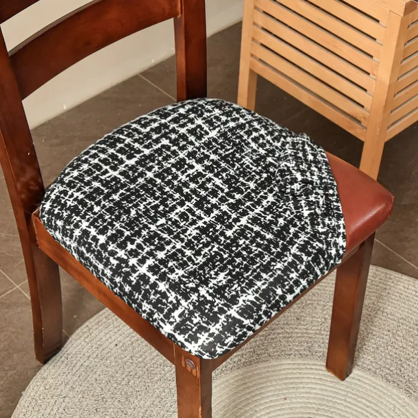 2 Pcs Seat Covers for Dining Room Stretch Seat Slipcover Removable Washable Upholstered Chair Cushion Slipcovers for Kitchen Office