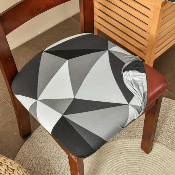 2 Pcs Seat Covers for Dining Room Stretch Seat Slipcover Removable Washable Upholstered Chair Cushion Slipcovers for Kitchen Office