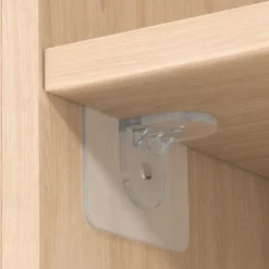 20 Pcs Self-Adhesive Shelf Bracket Pegs Plastic L Shaped Cabinet Bracket Supports, 60 x 60mm