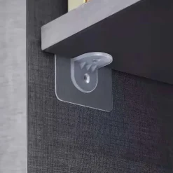 20 Pcs Self-Adhesive Shelf Bracket Pegs Plastic L Shaped Cabinet Bracket Supports, 60 x 60mm