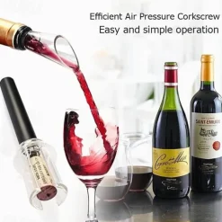 4 Pcs set Air Pump Wine Bottle Opener Air Pressure Vacuum Red Wine Stopper Beer Lid Opener Corkscrew Corks Out Tool Stainless Steel Pin