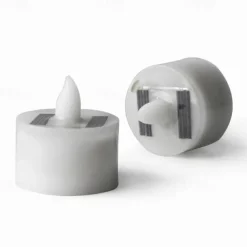 6/12 pcs Solar Flameless LED Candles Fake Flickering Tea Lights Outdoor Garden Decor Light Romantic Wedding Party Decoration Lighting 6X 12X