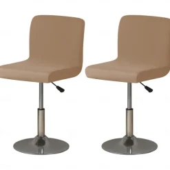 2 Pcs Stretch Bar Stool Cover Burgundy Pub Counter Stool Chair Slipcover Square Swivel Barstool Shell Chair Cover for Dining Room Cafe Seat Cover Protectors Non Slip