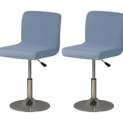 2 Pcs Stretch Bar Stool Cover Burgundy Pub Counter Stool Chair Slipcover Square Swivel Barstool Shell Chair Cover for Dining Room Cafe Seat Cover Protectors Non Slip