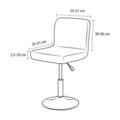 2 Pcs Stretch Bar Stool Cover Burgundy Pub Counter Stool Chair Slipcover Square Swivel Barstool Shell Chair Cover for Dining Room Cafe Seat Cover Protectors Non Slip