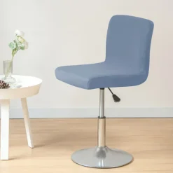 2 Pcs Stretch Bar Stool Cover Burgundy Pub Counter Stool Chair Slipcover Square Swivel Barstool Shell Chair Cover for Dining Room Cafe Seat Cover Protectors Non Slip