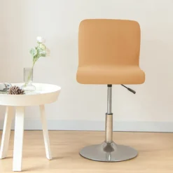 2 Pcs Stretch Bar Stool Cover Burgundy Pub Counter Stool Chair Slipcover Square Swivel Barstool Shell Chair Cover for Dining Room Cafe Seat Cover Protectors Non Slip