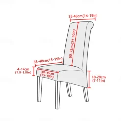 6 Pcs Stretch Dining Chair Covers, Burgundy XL/Oversized Spandex High Back Large Velvet Chair Cover Slipcover for Wedding Dining Room Kitchen Hotel Table Banquet