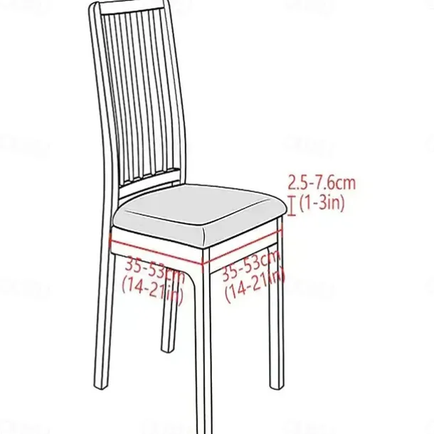 4 Pcs Stretch Jacquard Seat Covers for Dining Room Water Repellent Chair Cushion Cover, Removable Washable Dining Chair Covers Anti-Dust Dining Room Chair Covers Seat Cushion Slipcovers