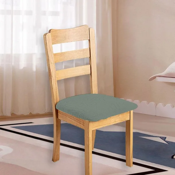 4 Pcs Stretch Jacquard Seat Covers for Dining Room Water Repellent Chair Cushion Cover, Removable Washable Dining Chair Covers Anti-Dust Dining Room Chair Covers Seat Cushion Slipcovers