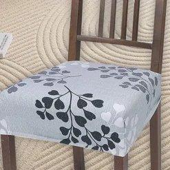 4 Pcs Stretch Seat Covers for Dining Room Chair Cushion Cover Floral Printed, Removable Washable Dining Chair Covers Anti-Dust Dining Room Chair Covers Seat Cushion Slipcovers
