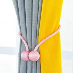 1 Pcs Tiebacks Curtain Accessories Window Treatments 1 Piece Simple Style Magnetic Curtain Buckle Rope Decorative Draperies Holdback