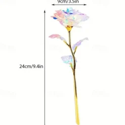 30 PCS Valentine's Day Crystal Rose Gifts, Colorful Artificial Forever Roses, Romantic Eternal Flowers for Girlfriend, Wife, Mom, Women - Perfect for Valentine's Day, Mother's Day, Birthday, Anniversary, and Wedding Decorations