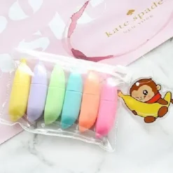 6 Pcs/lot Capsules Highlighter Vitamin Pill Highlight Marker Color Pens Drawing Spot Liner Stationery Office School Supplies