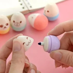 6 Pcs/lot Capsules Highlighter Vitamin Pill Highlight Marker Color Pens Drawing Spot Liner Stationery Office School Supplies