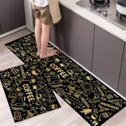 2 Piece Waterproof and Oil-Proof Kitchen Anti-Slip Mat, Bathroom Anti-Slip Mat, Bedroom Cushion, Living Room Carpet, Door Mat, Kitchen Carpet- 40 * 60cm + 40 * 120cm