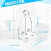 12 Pieces 1 Inch Hold Down Brackets Clear Plastic Hooks Blind Holder Replacements for 1 Inch Mini Horizontal Blinds Shades Windows Doors