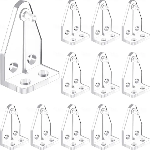 12 Pieces 1 Inch Hold Down Brackets Clear Plastic Hooks Blind Holder Replacements for 1 Inch Mini Horizontal Blinds Shades Windows Doors