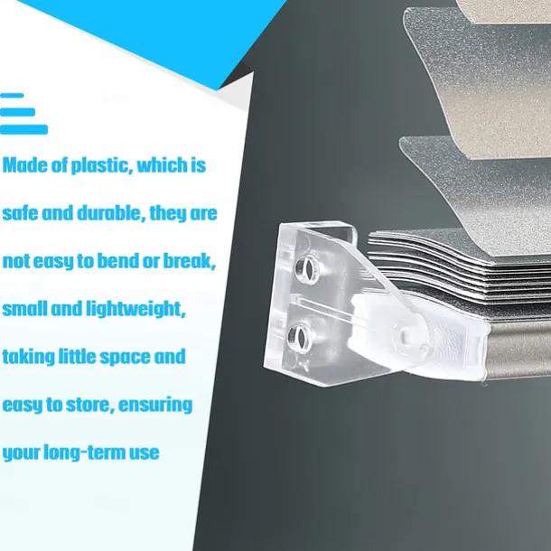 12 Pieces 1 Inch Hold Down Brackets Clear Plastic Hooks Blind Holder Replacements for 1 Inch Mini Horizontal Blinds Shades Windows Doors